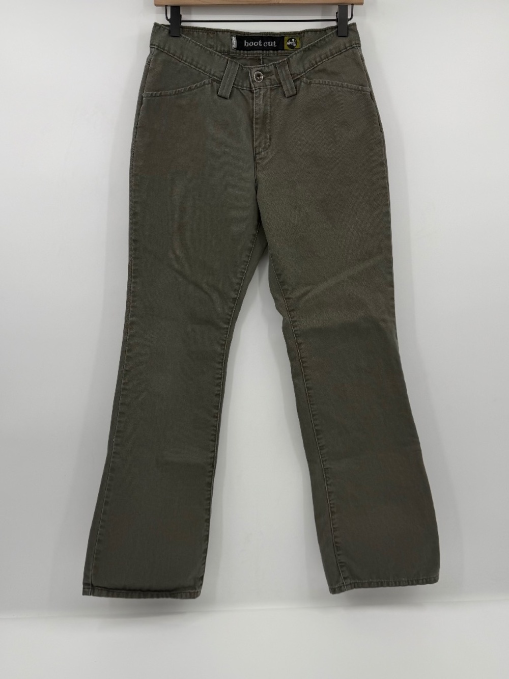 Levis Silvertab Khakis Women 28x30 Green Straight Bootcut Pants Mid Rise Vintage